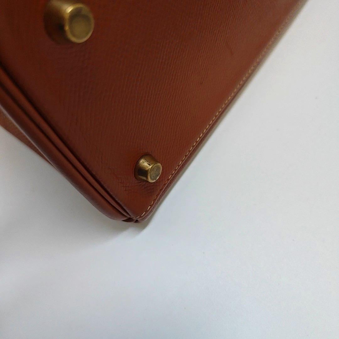 Hermes Kelly 32 Vintage Gold Epsom Retourne Gold Hardware 1993 For Sale 8