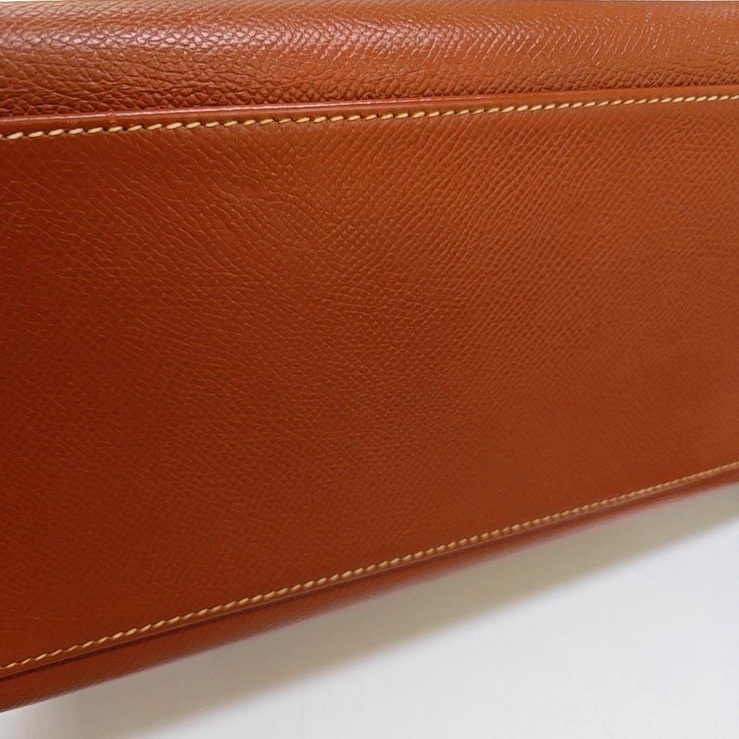 Hermes Kelly 32 Vintage Gold Epsom Retourne Gold Hardware 1993 For Sale 10