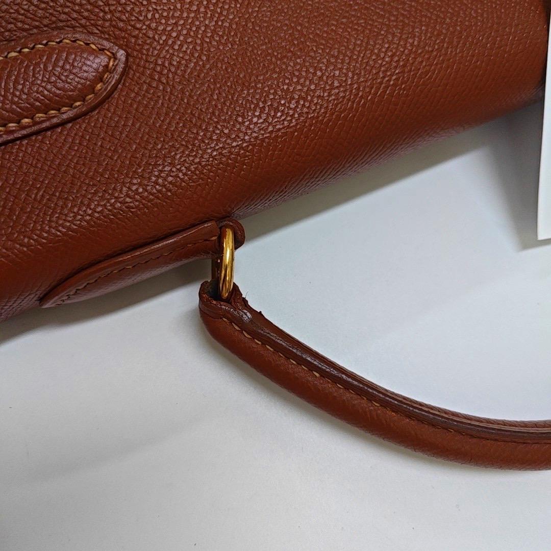 Hermes Kelly 32 Vintage Gold Epsom Retourne Gold Hardware 1993 For Sale 3