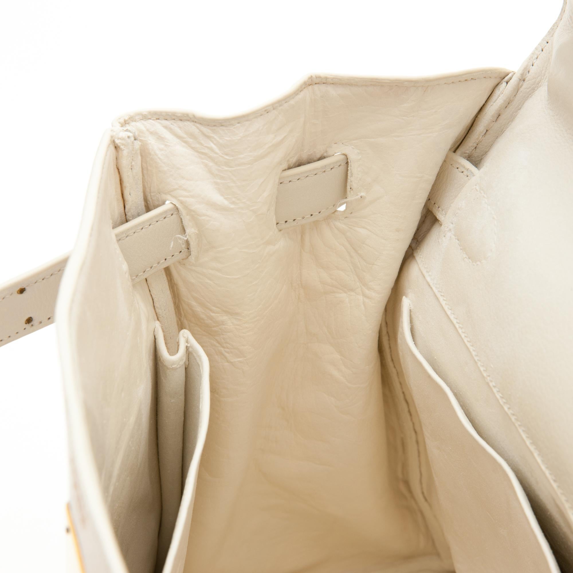 Hermes Kelly 32 White Leather Bag 5