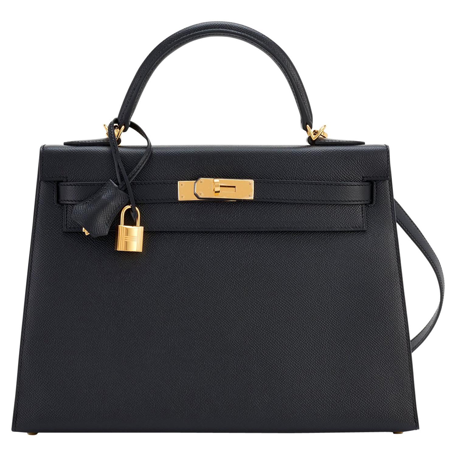 Hermes Black Epsom Kelly Sellier 32 Palladium Hardware– TC