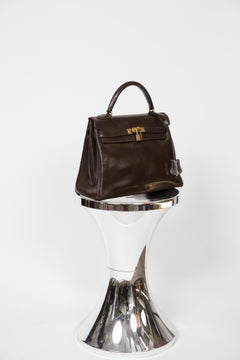 1960s Hermes Kelly 32cm Brown Box Calf