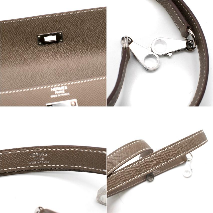 Hermes Kelly 32cm Etoupe Togo Leather Bag For Sale 6