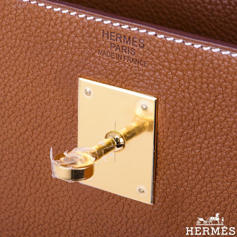 Hermes Kelly 32 cm Barenia Ebene Palladium Hardware Authentic