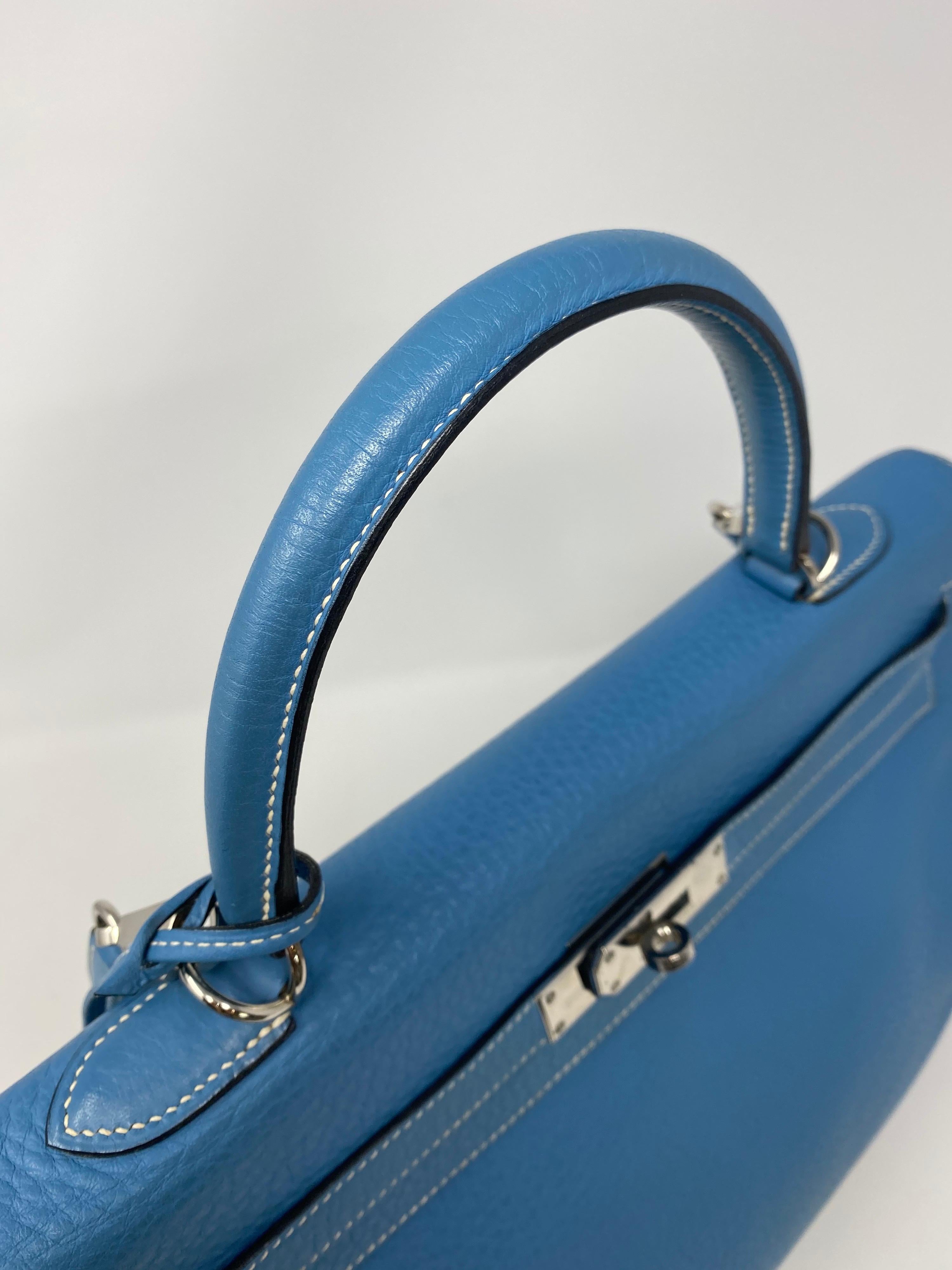 Hermès Kelly 35 Blau Jean 10