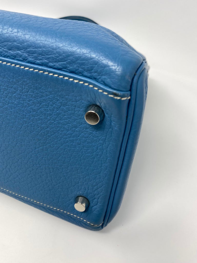 Hermès Kelly 35 Blue Denim With Barenia Gold Hardware Rare Limited