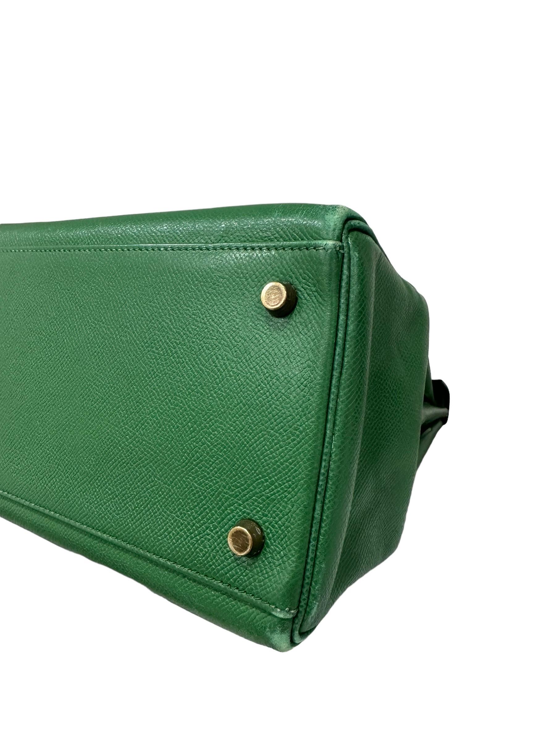 Hermès Kelly 35 Epsom Leather Vert Bengale Top Handle Bag 1