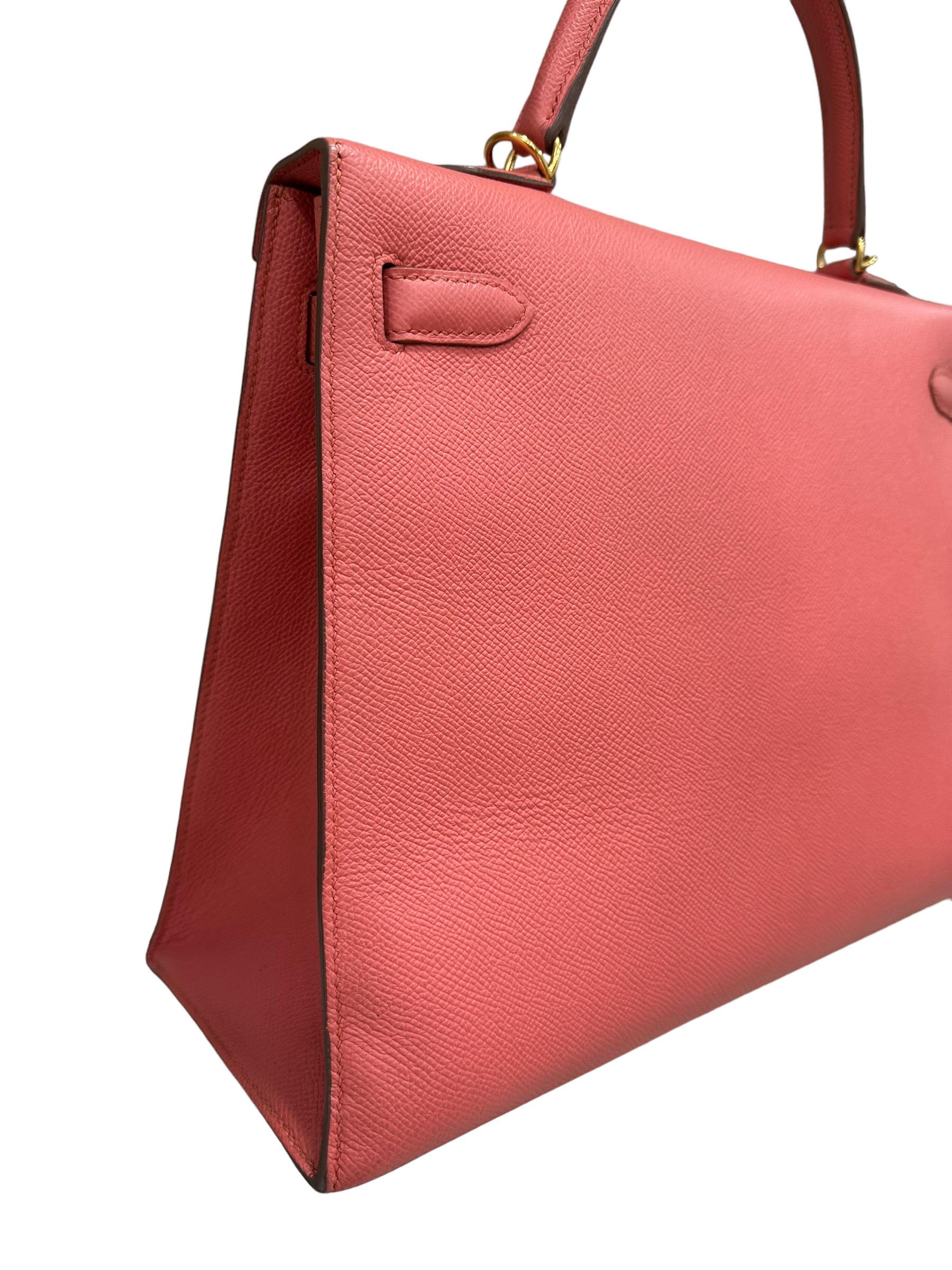 Herm�ès Kelly 35 Epsom Rose Jaipur Top Handle Bag 7