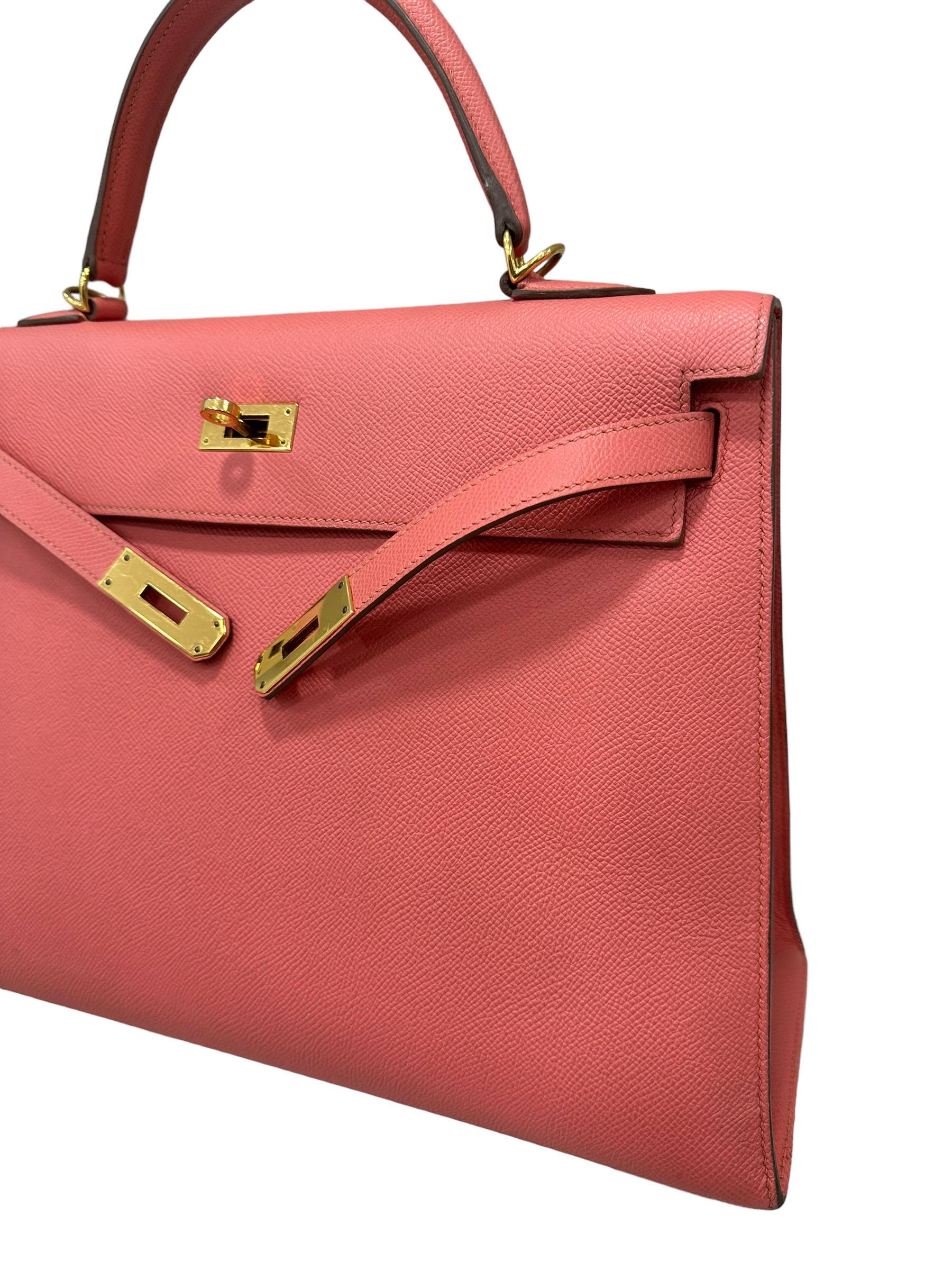Hermès Kelly 35 Epsom Rose Jaipur Top Handle Bag 3