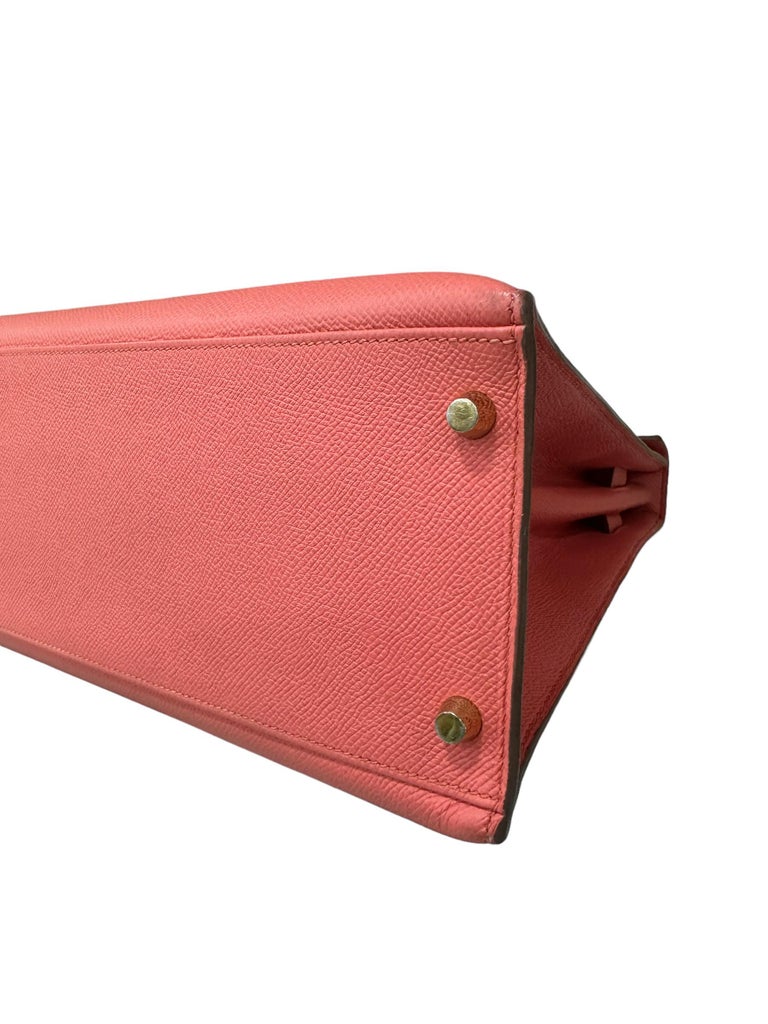 Hermès Kelly 35 Epsom Rose Jaipur Top Handle Bag For Sale at 1stDibs