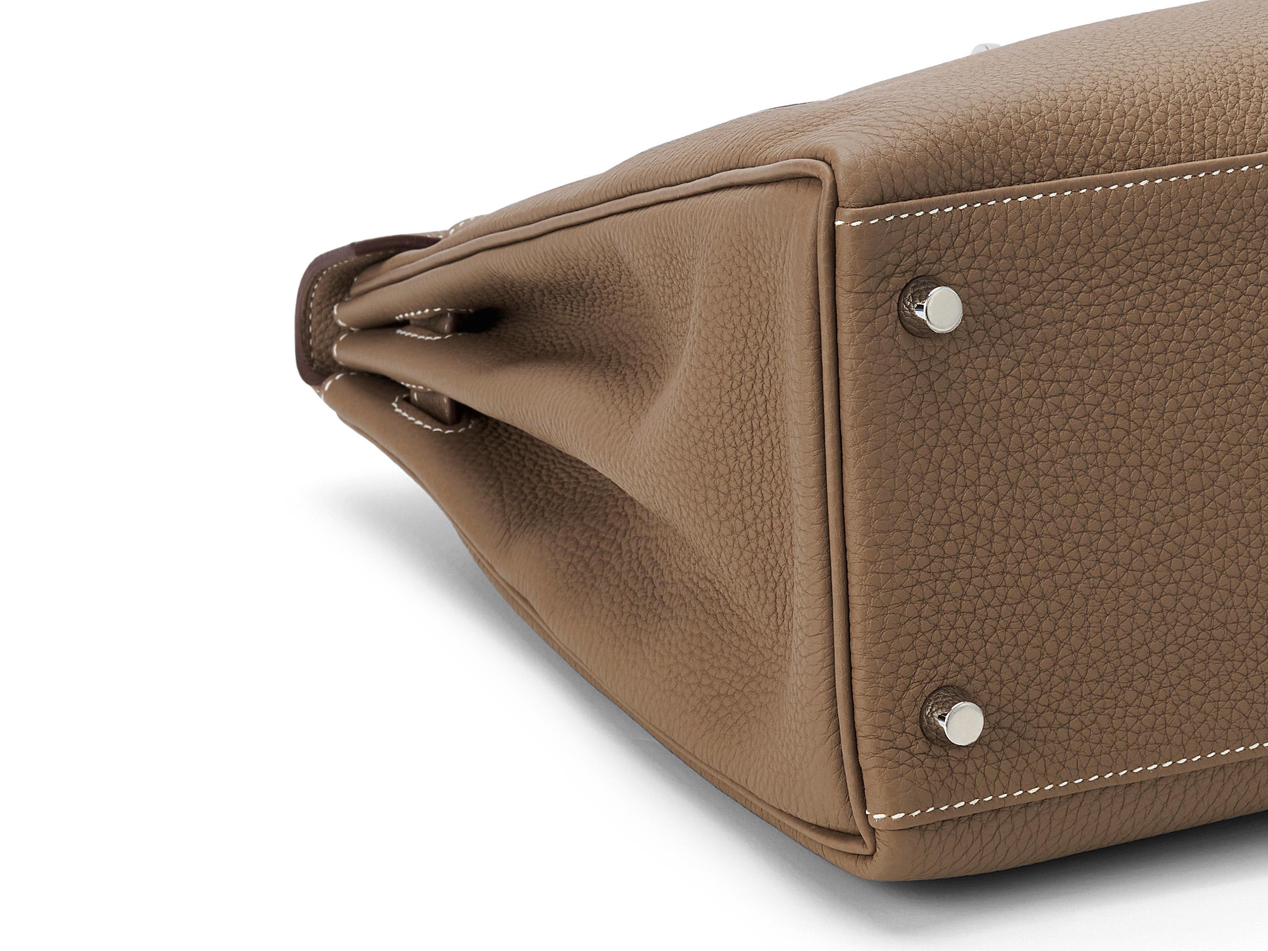 Femenino o masculino Hermès Kelly 35 Etoupe Togo Hardware Paladio en venta
