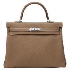 Hermès Kelly 35 Etoupe Togo Palladium Hardware
