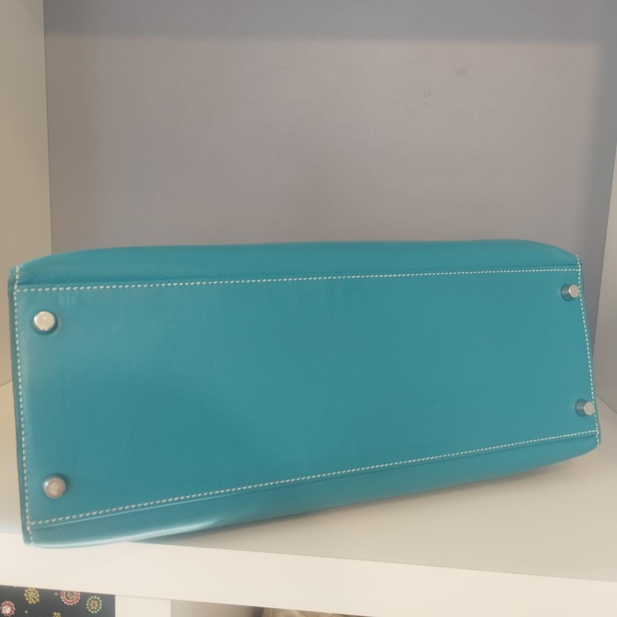 Hermès Kelly 35 Flat Blue Jeans Swift 1