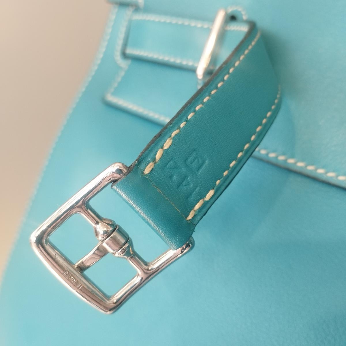 Hermès Kelly 35 Flat Blue Jeans Swift 2