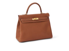 Hermès Kelly 35 Oro Togo Herrajes