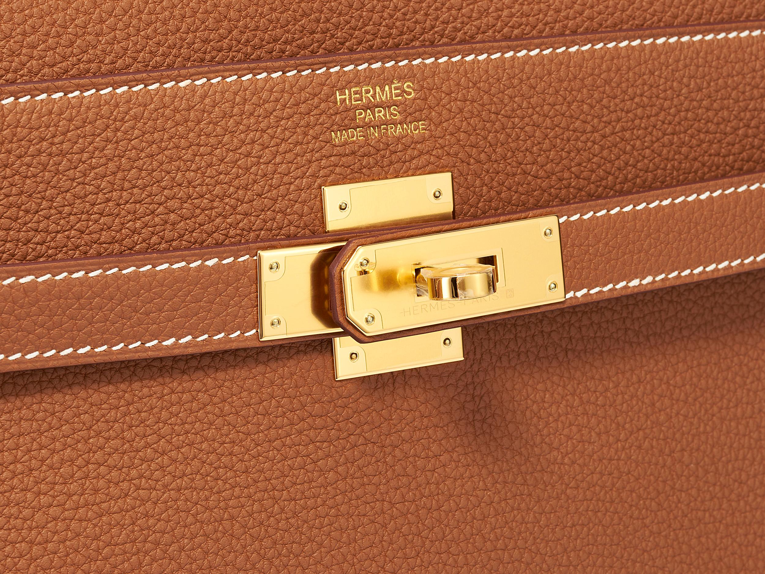 Hermès Kelly 35 Gold Togo Gold Hardware im Zustand „Neu“ im Angebot in Berlin, DE