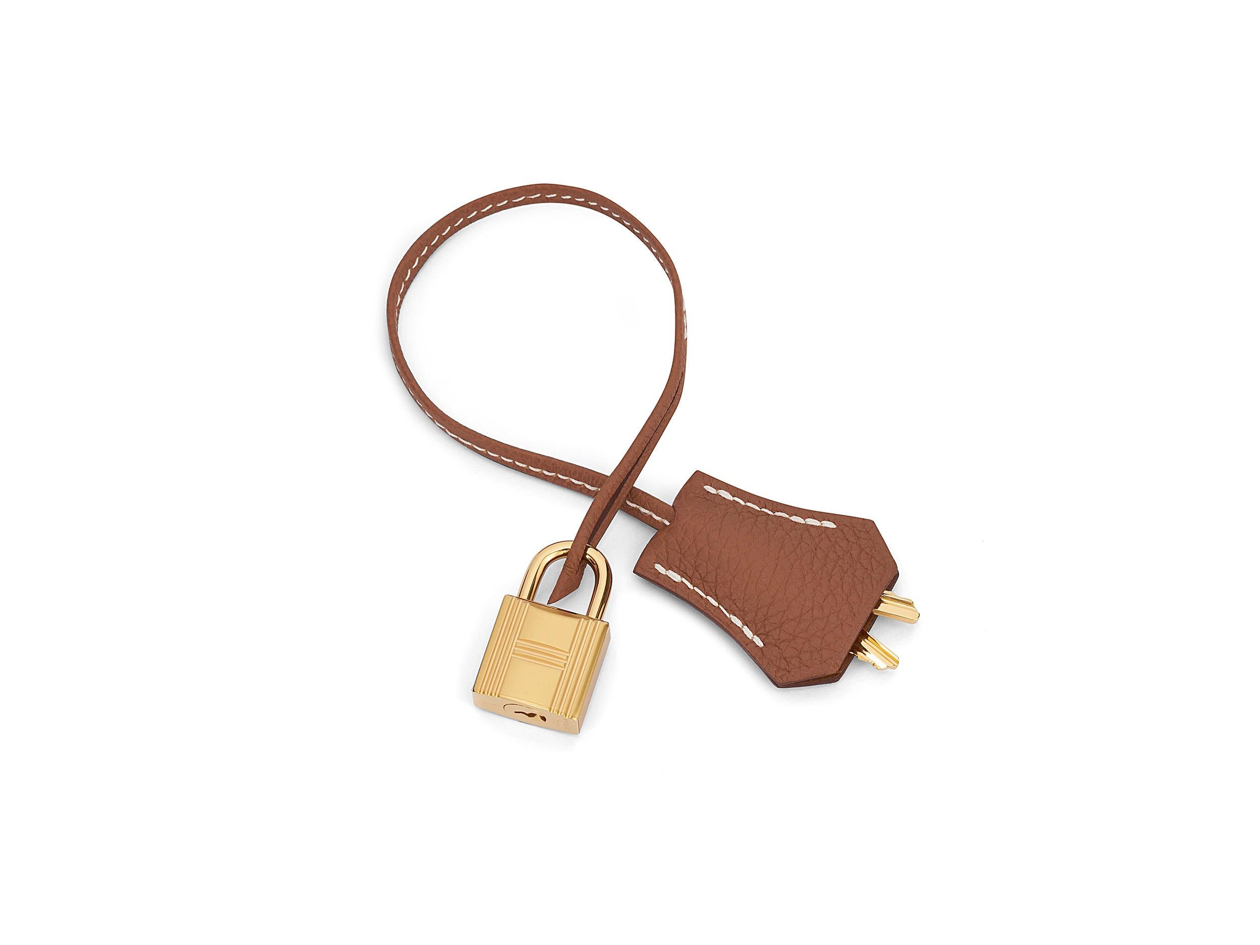 Hermès Kelly 35 Gold Togo Gold Hardware im Angebot 3