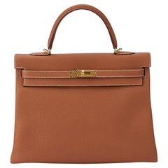 Hermès Kelly 35 Gold Togo Gold Hardware