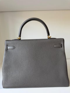 Hermès Kelly 35 Gris Etain Togo Gold Hardware