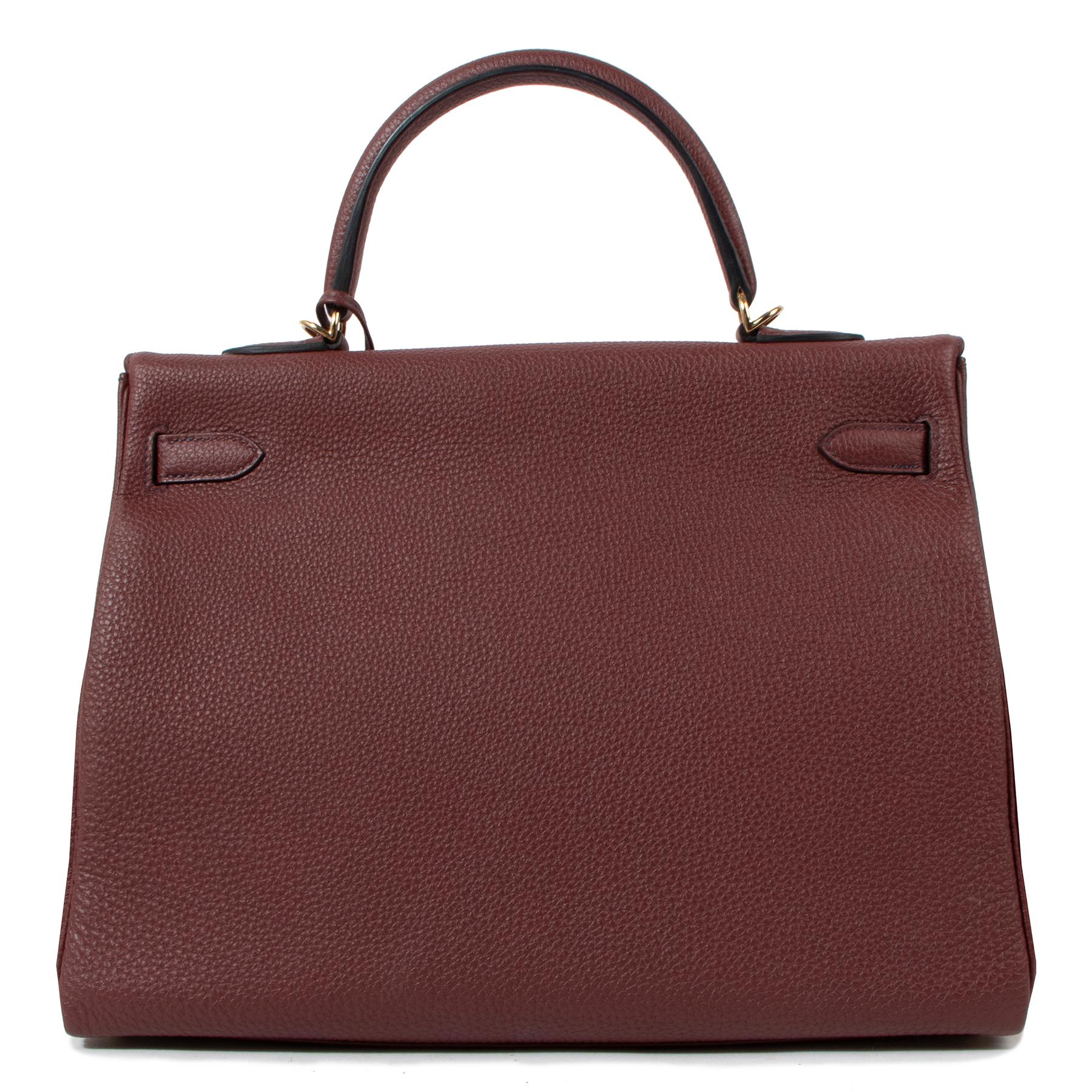 Hermès Kelly 35 HSS Verso Rouge H & Blue Indigo Togo GHW 2