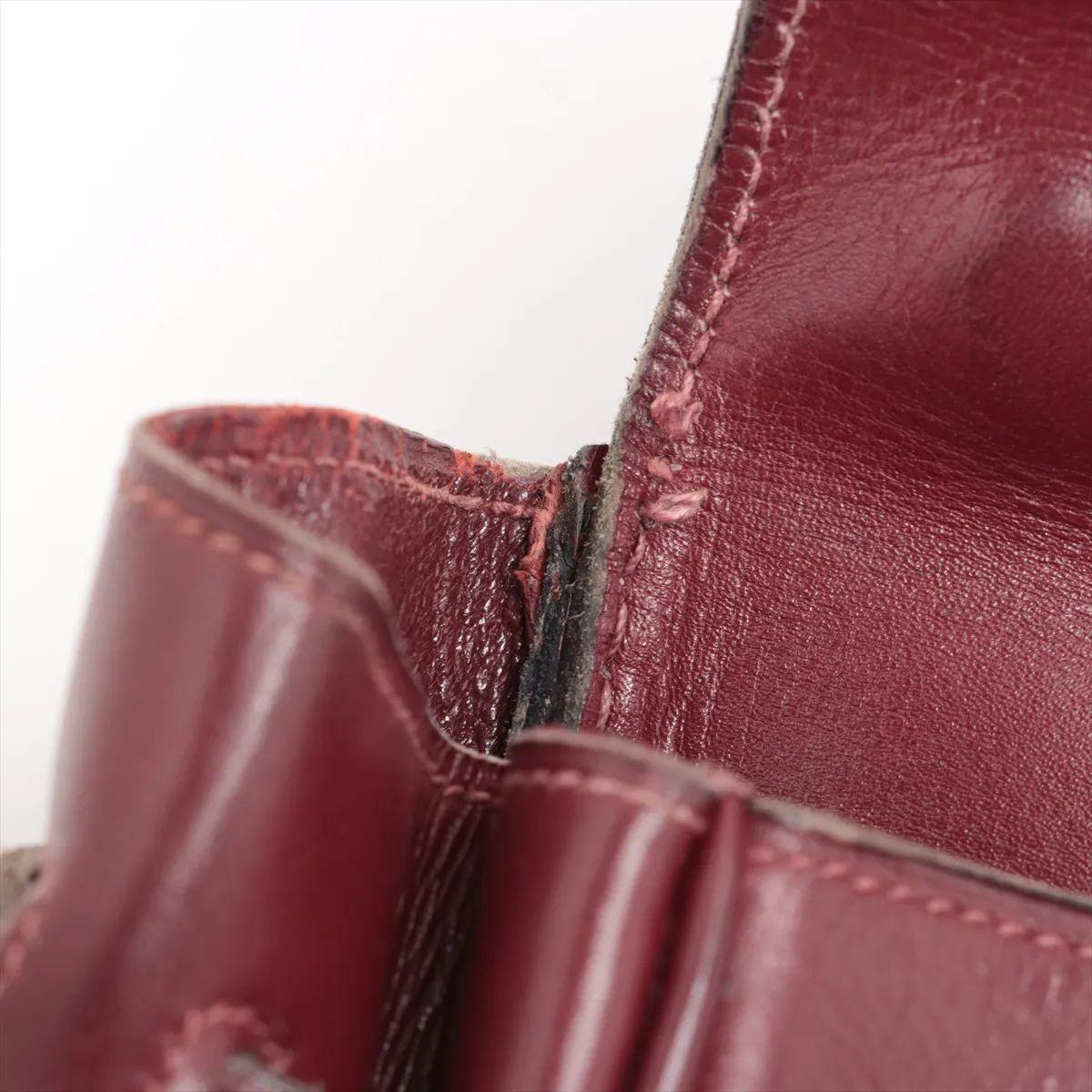 Hermes Kelly 35 Le Tournay Leather Handbag Rouge H For Sale 7