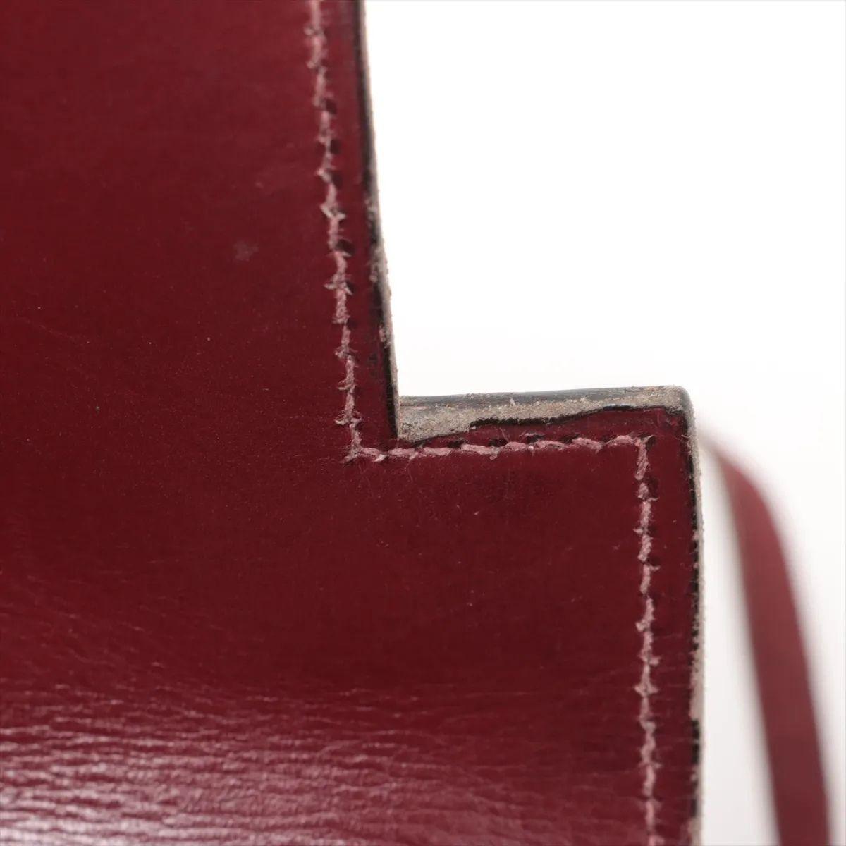 Hermes Kelly 35 Le Tournay Leather Handbag Rouge H For Sale 8