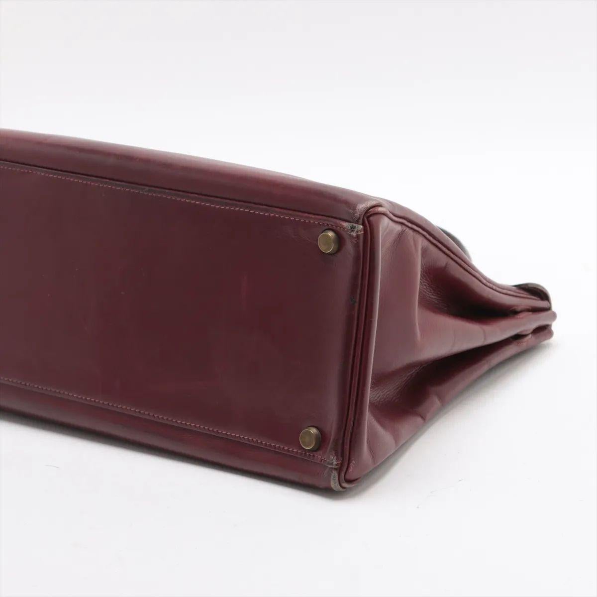 Hermes Kelly 35 Le Tournay Leather Handbag Rouge H In Good Condition For Sale In Humacao, PR
