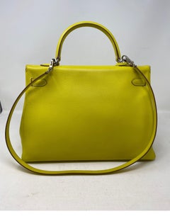 Hermès Kelly 35 Lime/Gris Perle Candy Epsom