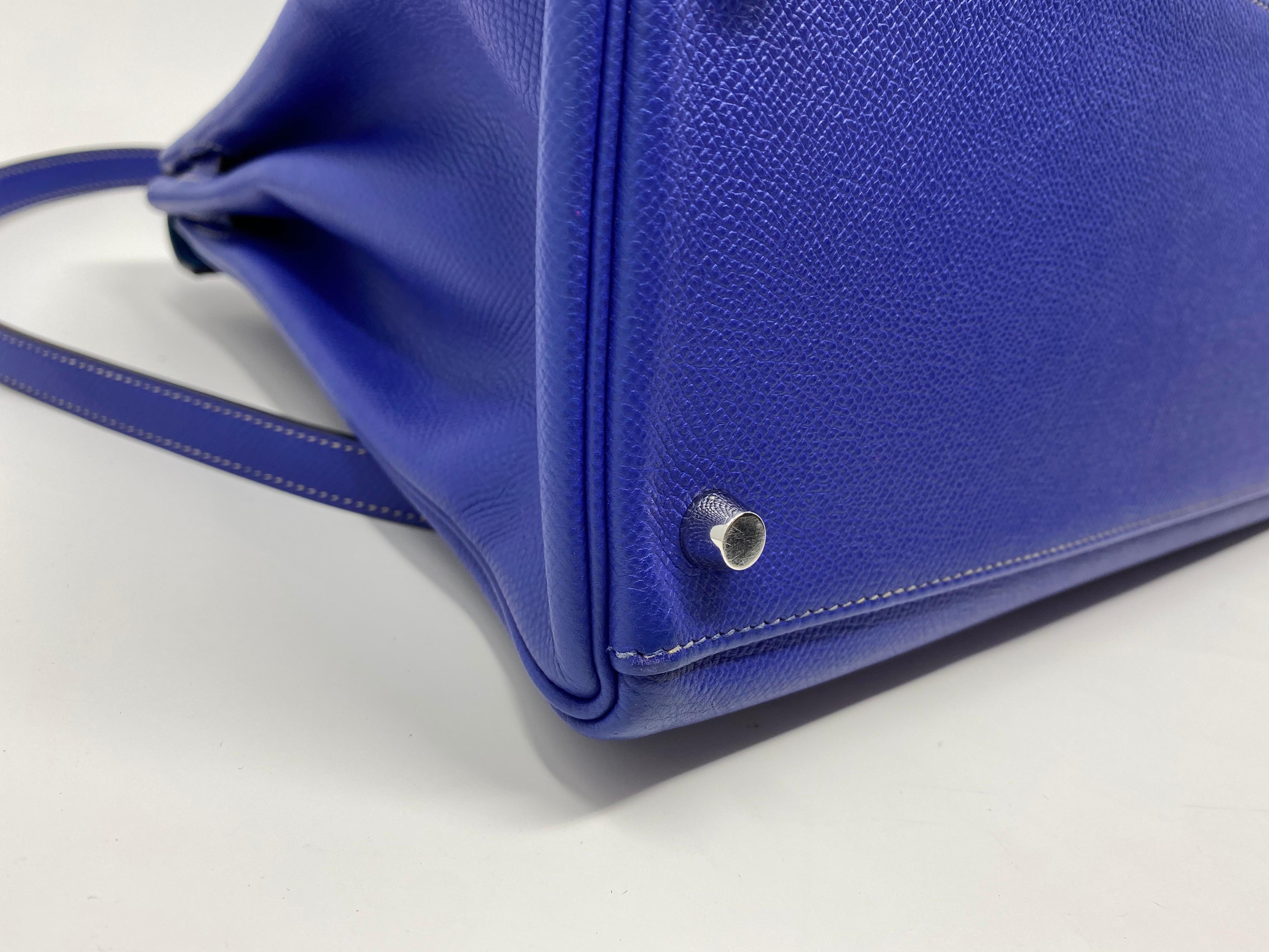 Hermes Kelly 35 Limited Candy Bleu Electrique/ Mykonos Bag 8