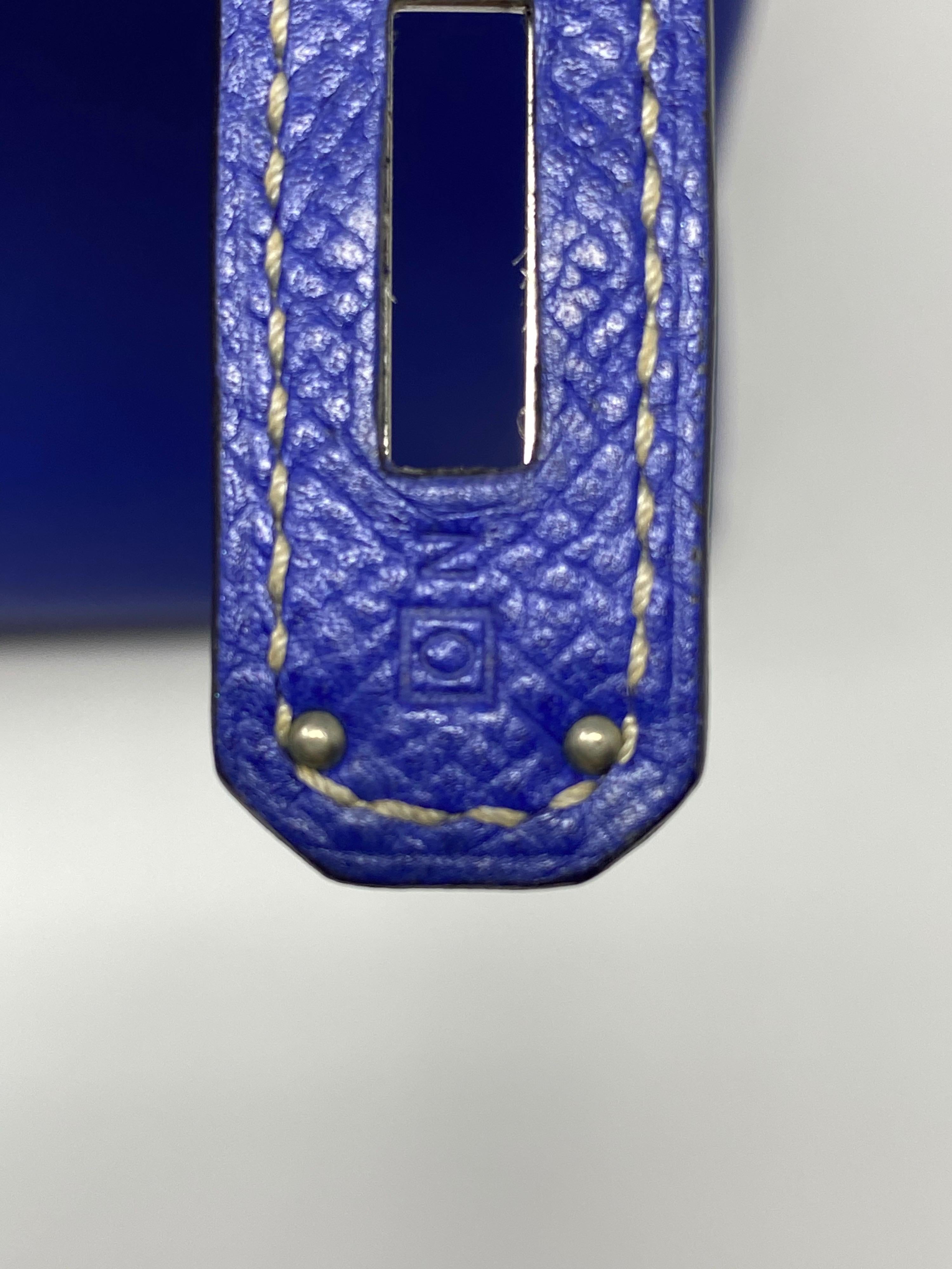 Hermes Kelly 35 Limited Candy Bleu Electrique/ Mykonos Bag 10