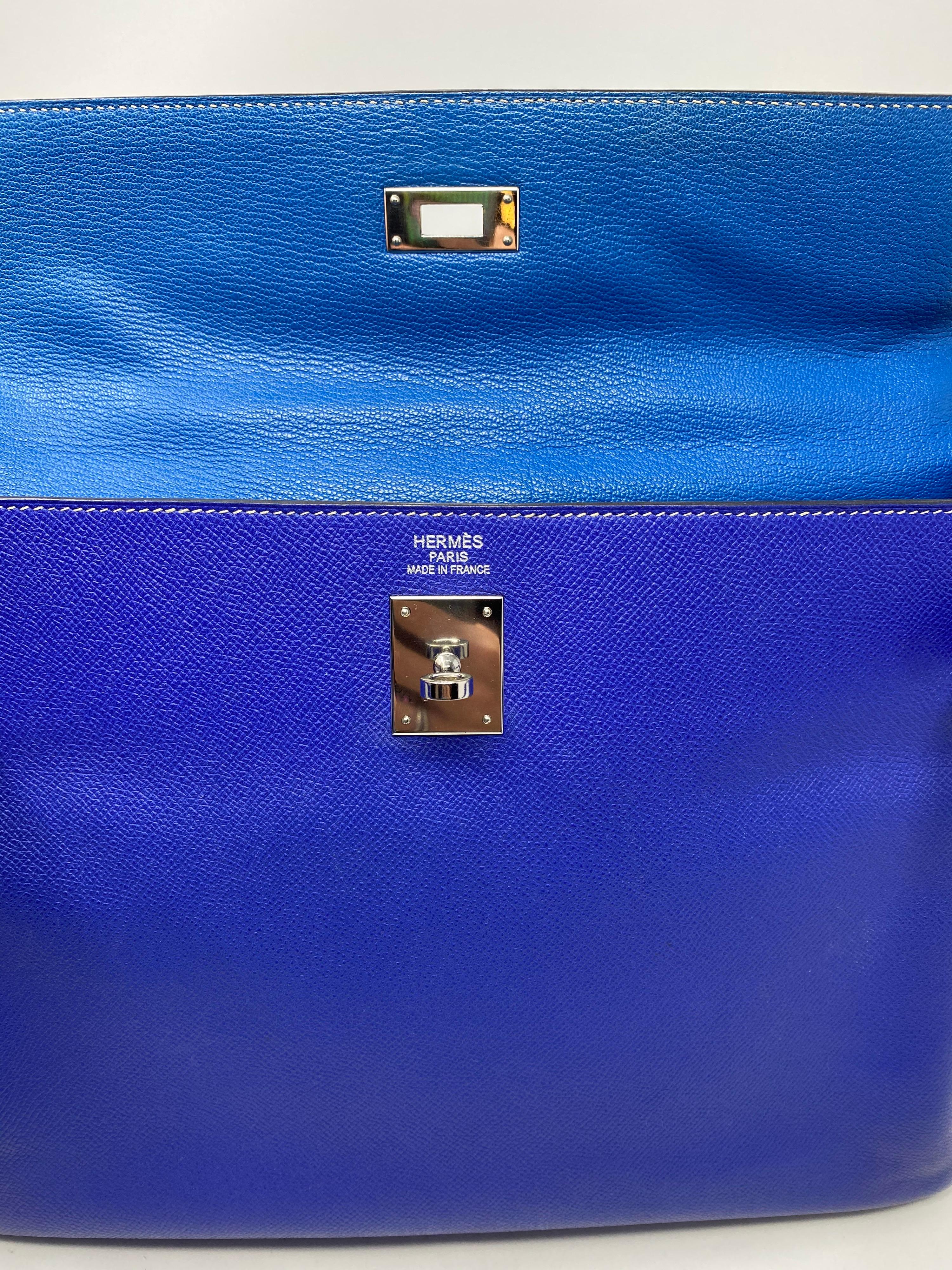 Hermes Kelly 35 Limited Candy Bleu Electrique/ Mykonos Bag 11