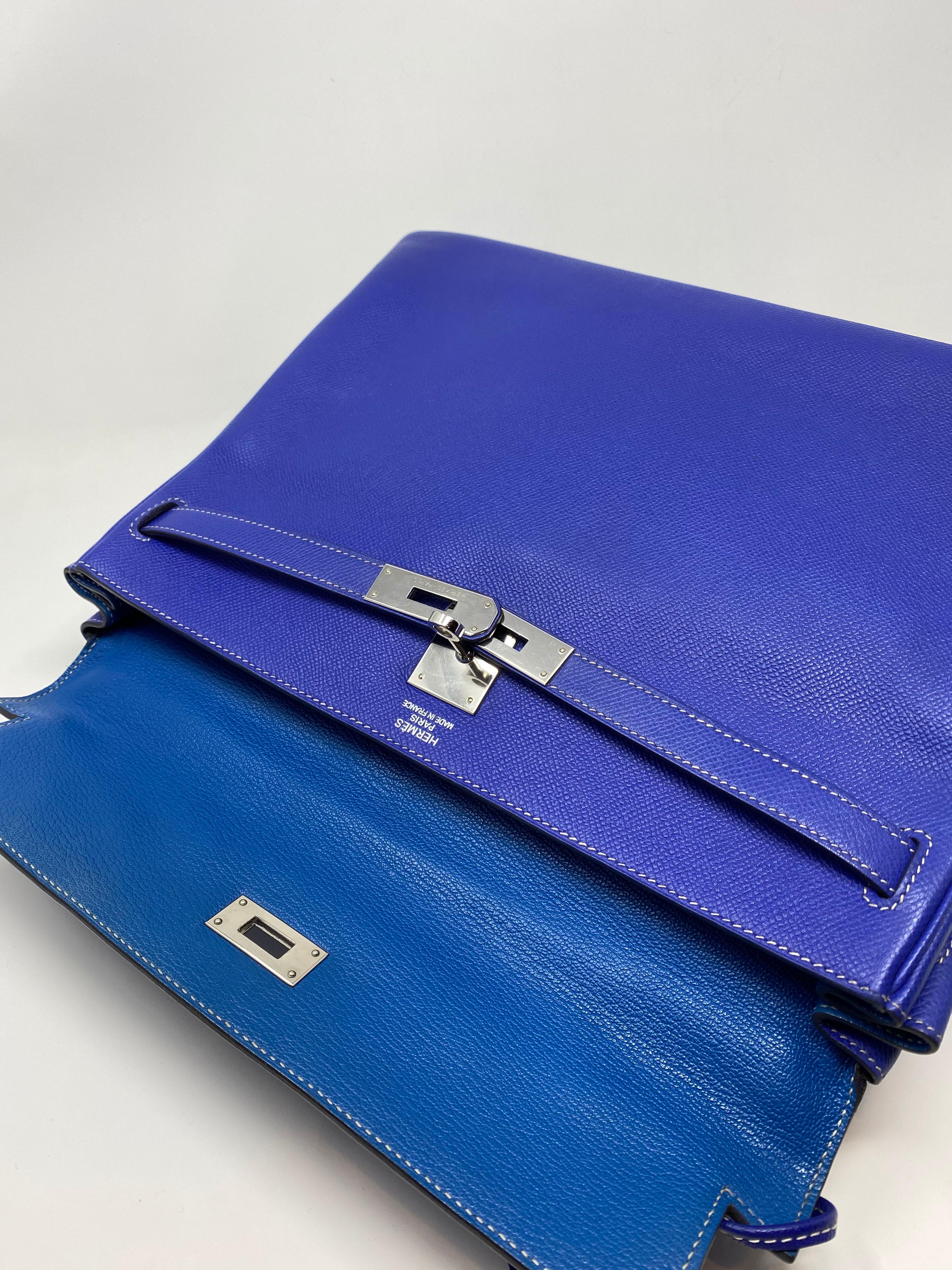 Hermes Kelly 35 Limited Candy Bleu Electrique/ Mykonos Bag 12