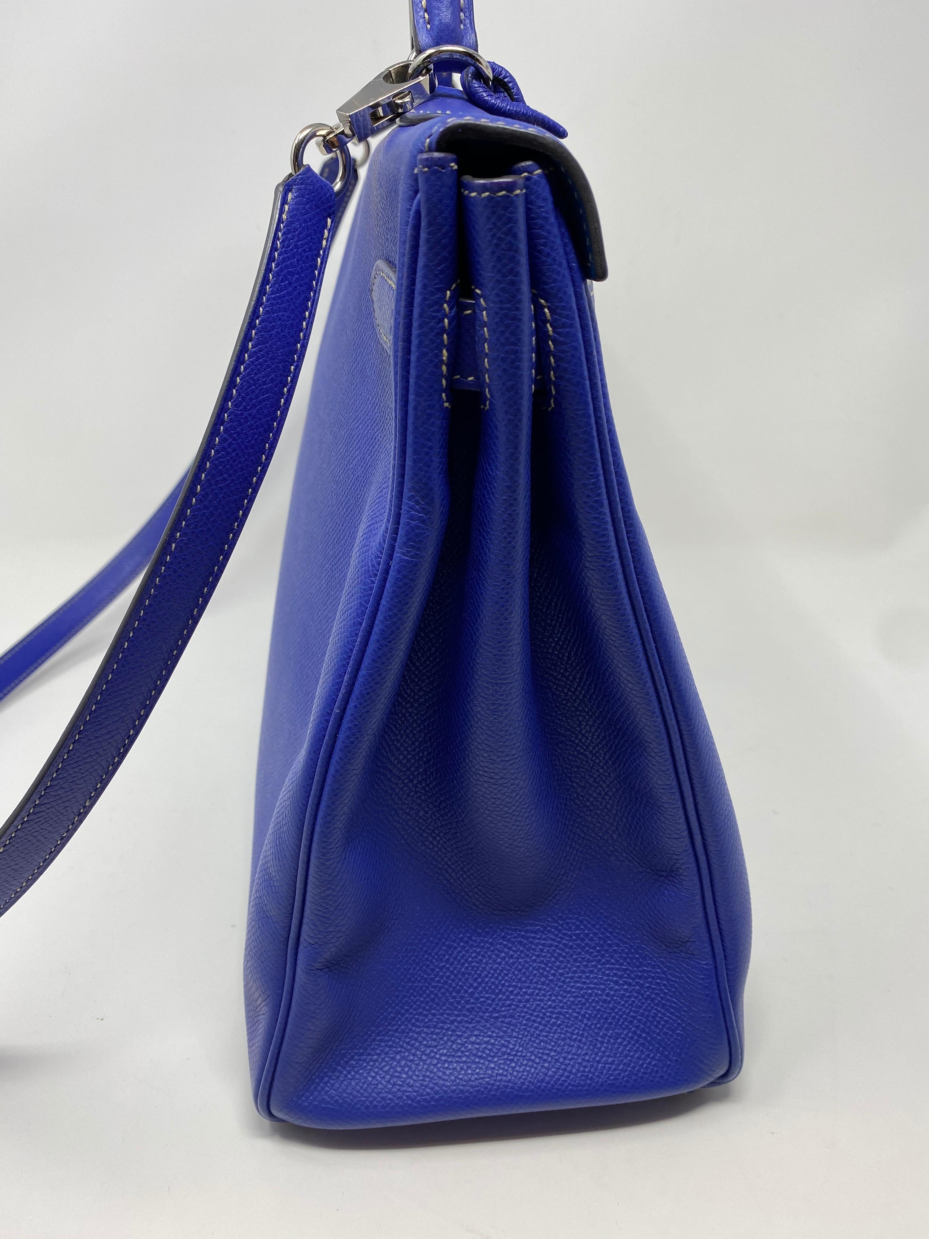 Hermes Kelly 35 Limited Candy Bleu Electrique/ Mykonos Bag 1