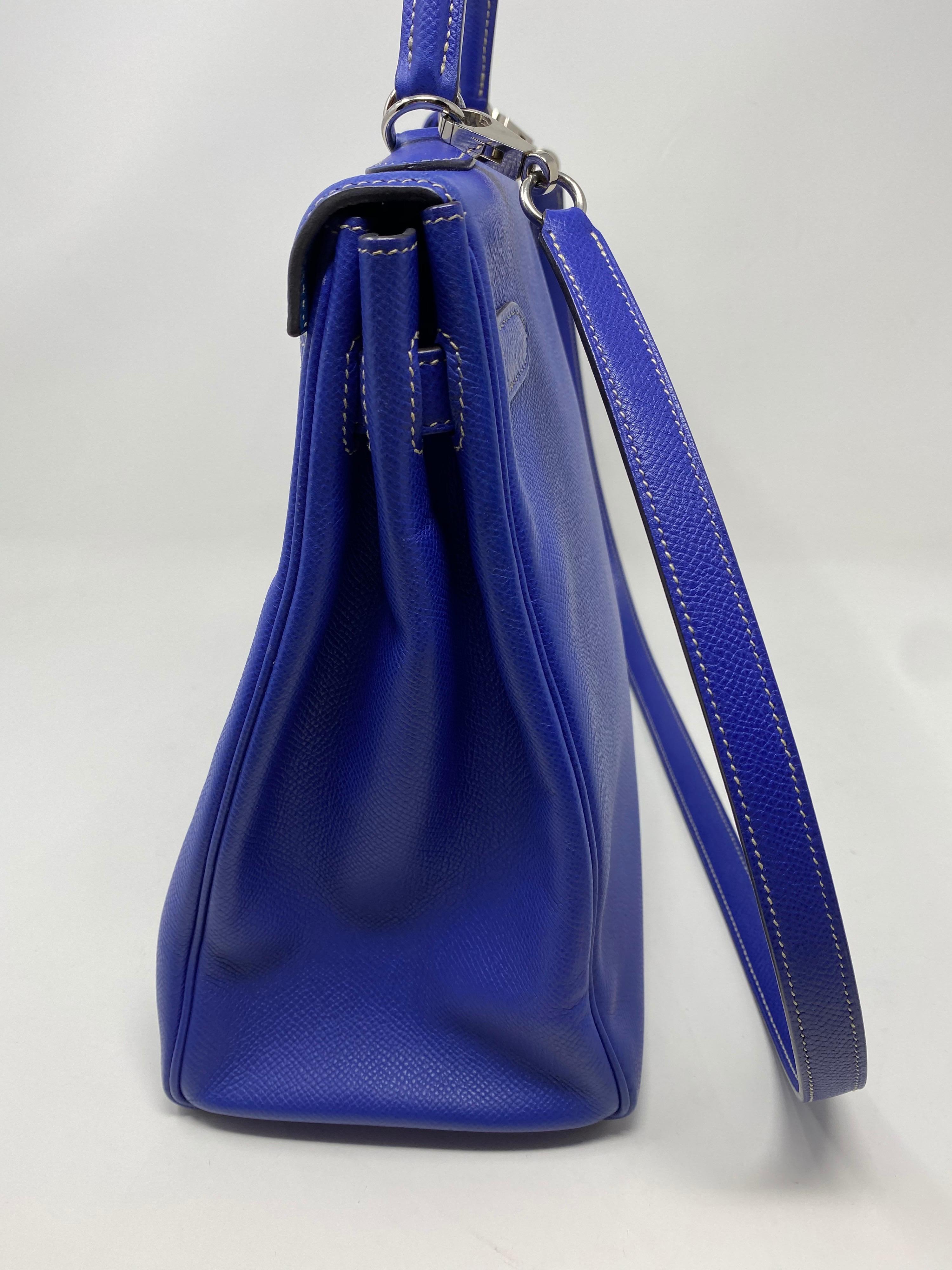 Hermes Kelly 35 Limited Candy Bleu Electrique/ Mykonos Bag 2