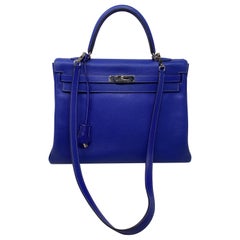 Hermes Kelly 35 Limited Candy Bleu Electrique/ Mykonos Bag 