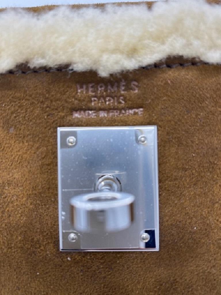 Hermès Kelly 35 Limited Edition, 2007, Teddy Shearling Bag In Good Condition In Pambio Noranco, CH