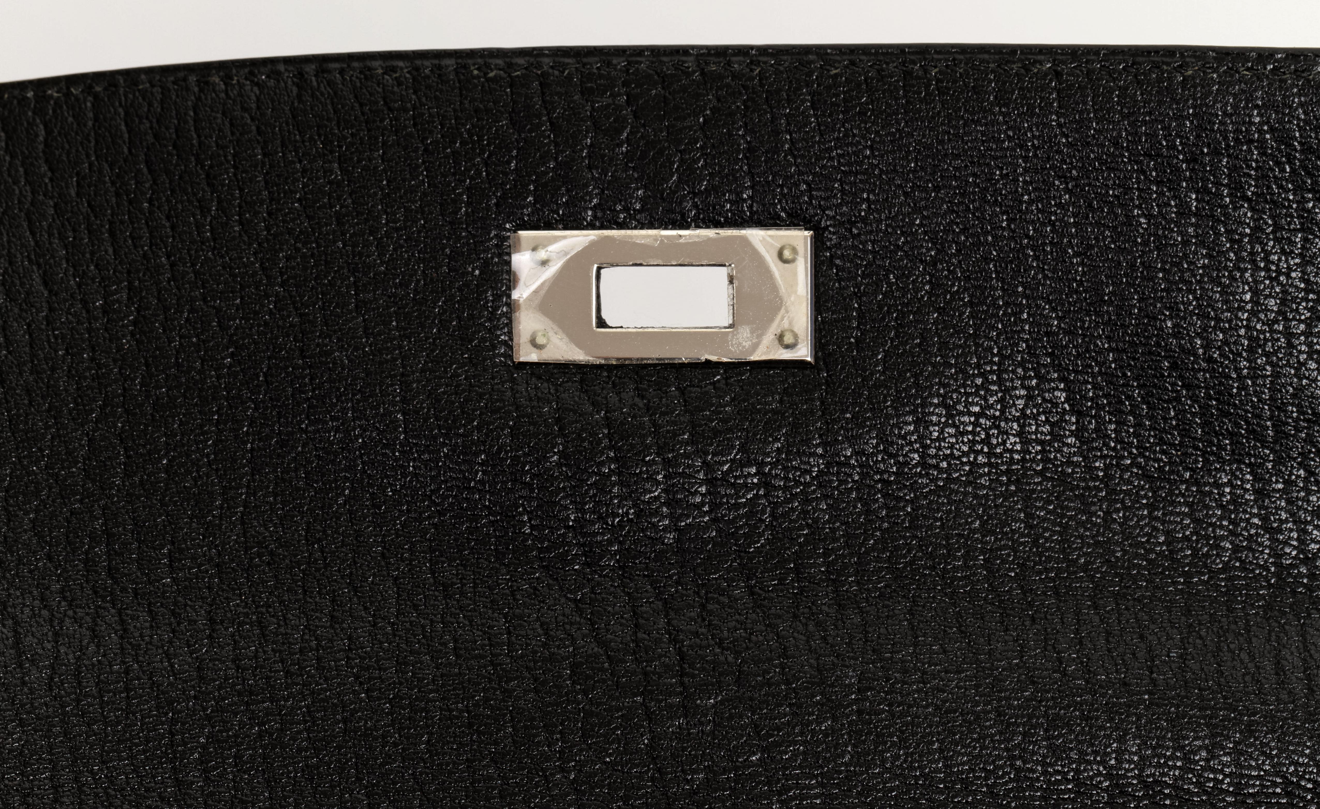 Bolso Hermes Kelly 35 Retourne Chevre Negro PH 8