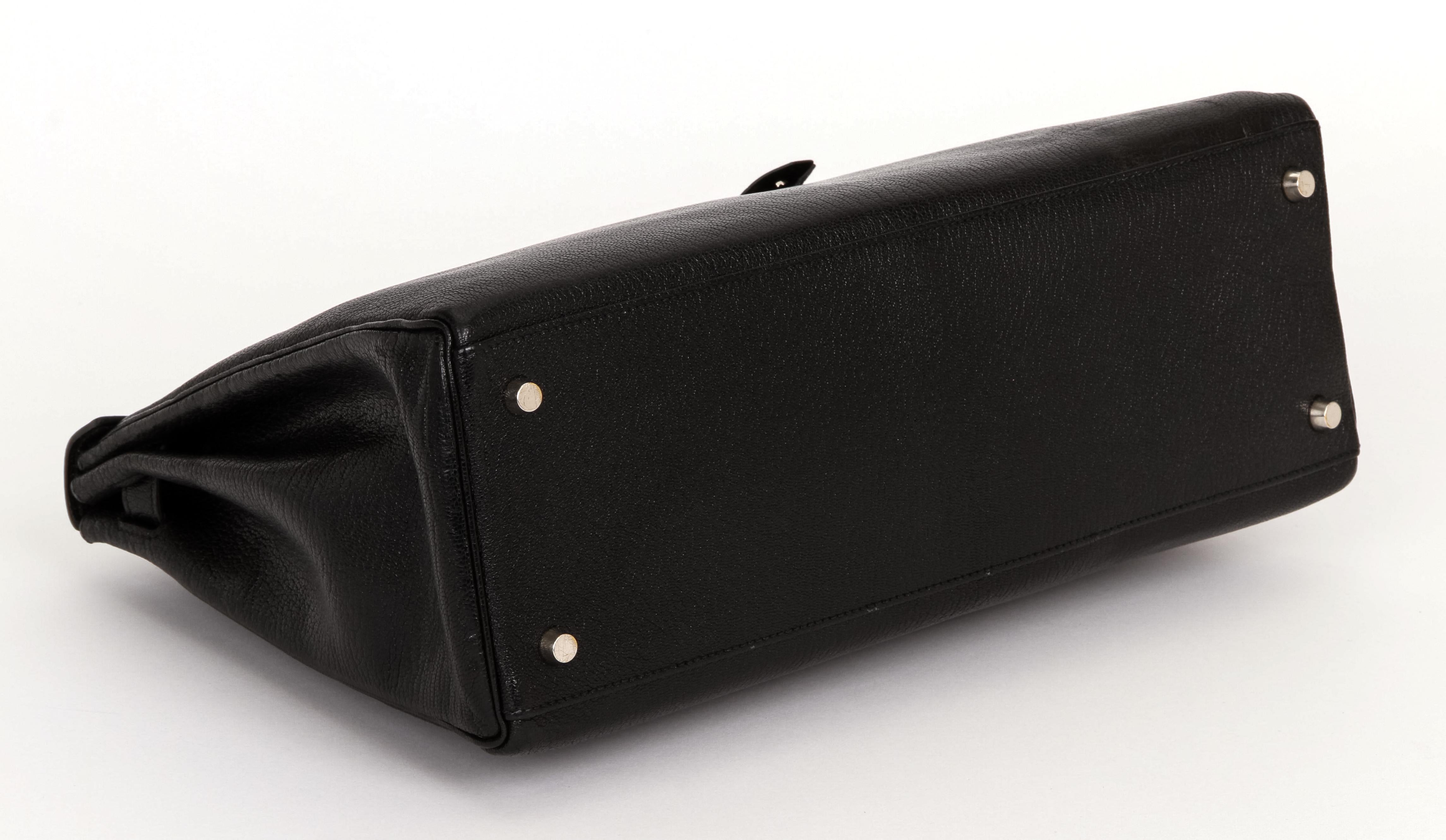 Bolso Hermes Kelly 35 Retourne Chevre Negro PH 1