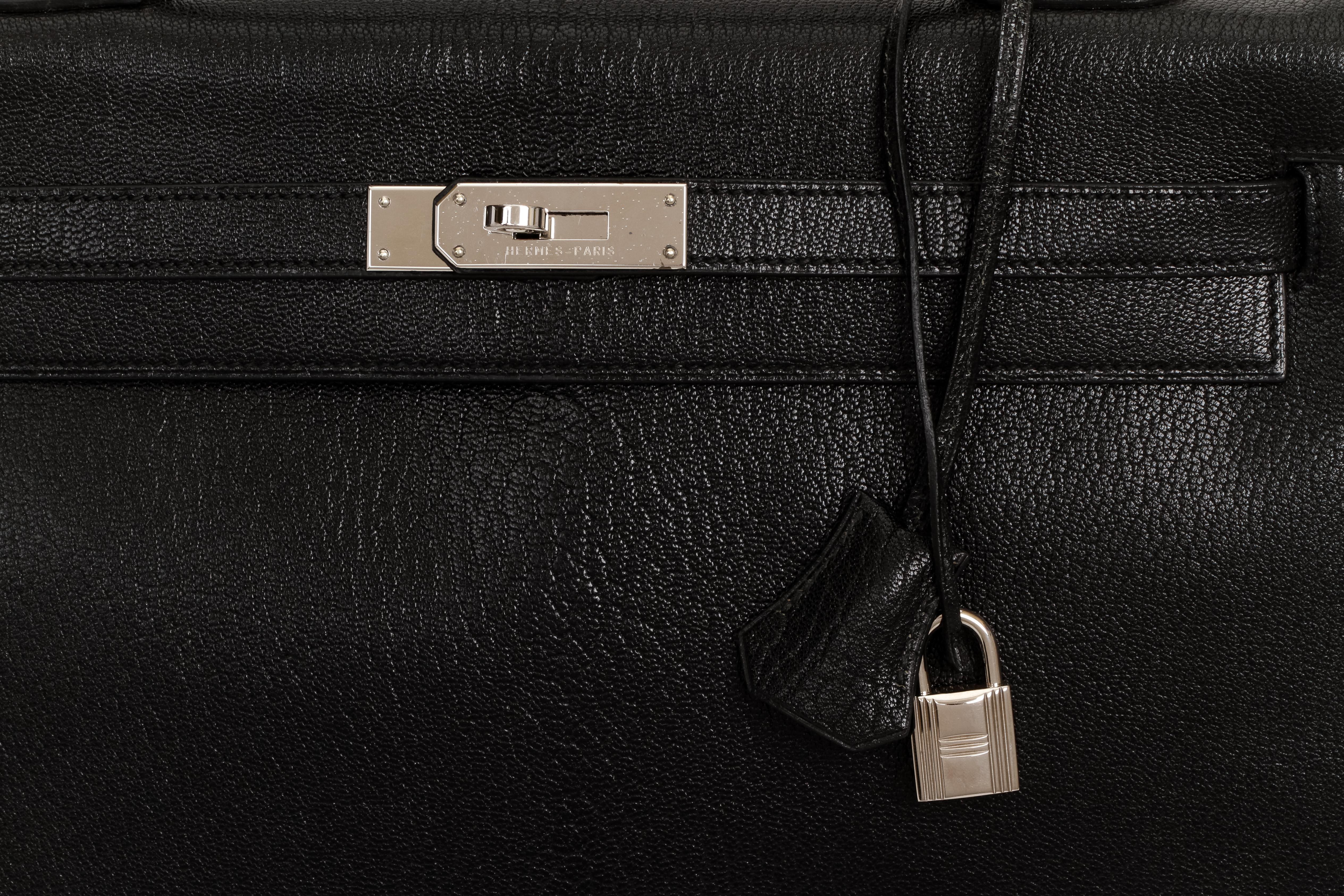 Bolso Hermes Kelly 35 Retourne Chevre Negro PH 4