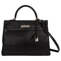 Bolso Hermes Kelly 35 Retourne Chevre Negro PH