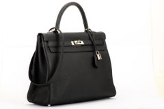 Hermes Kelly 35 Retourne Black Togo Bag