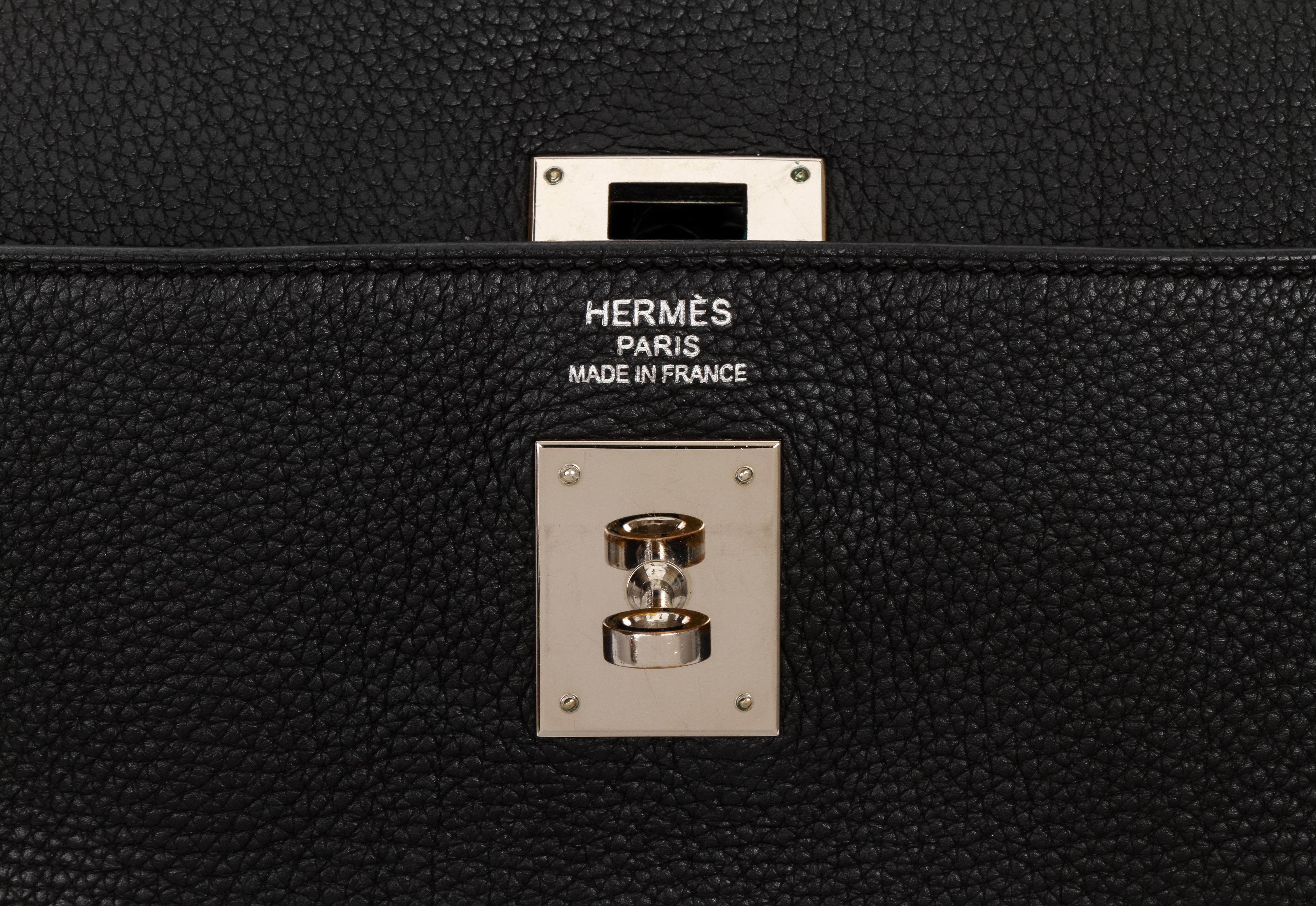 Hermes Kelly 35 Retourne Black Togo PH Bag 4