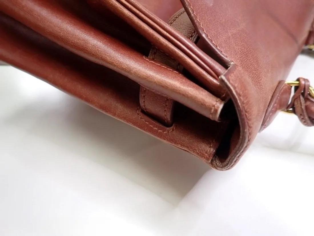 Hermes Kelly 35 Retourne Brown Box Calfskin Leather Gold Hardware For Sale 9