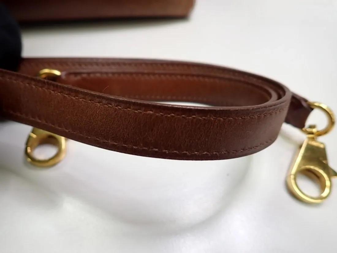 Hermes Kelly 35 Retourne Brown Box Calfskin Leather Gold Hardware For Sale 15