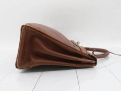 Hermes Kelly 35 Retourne Brown Box Calfskin Leather Gold Hardware