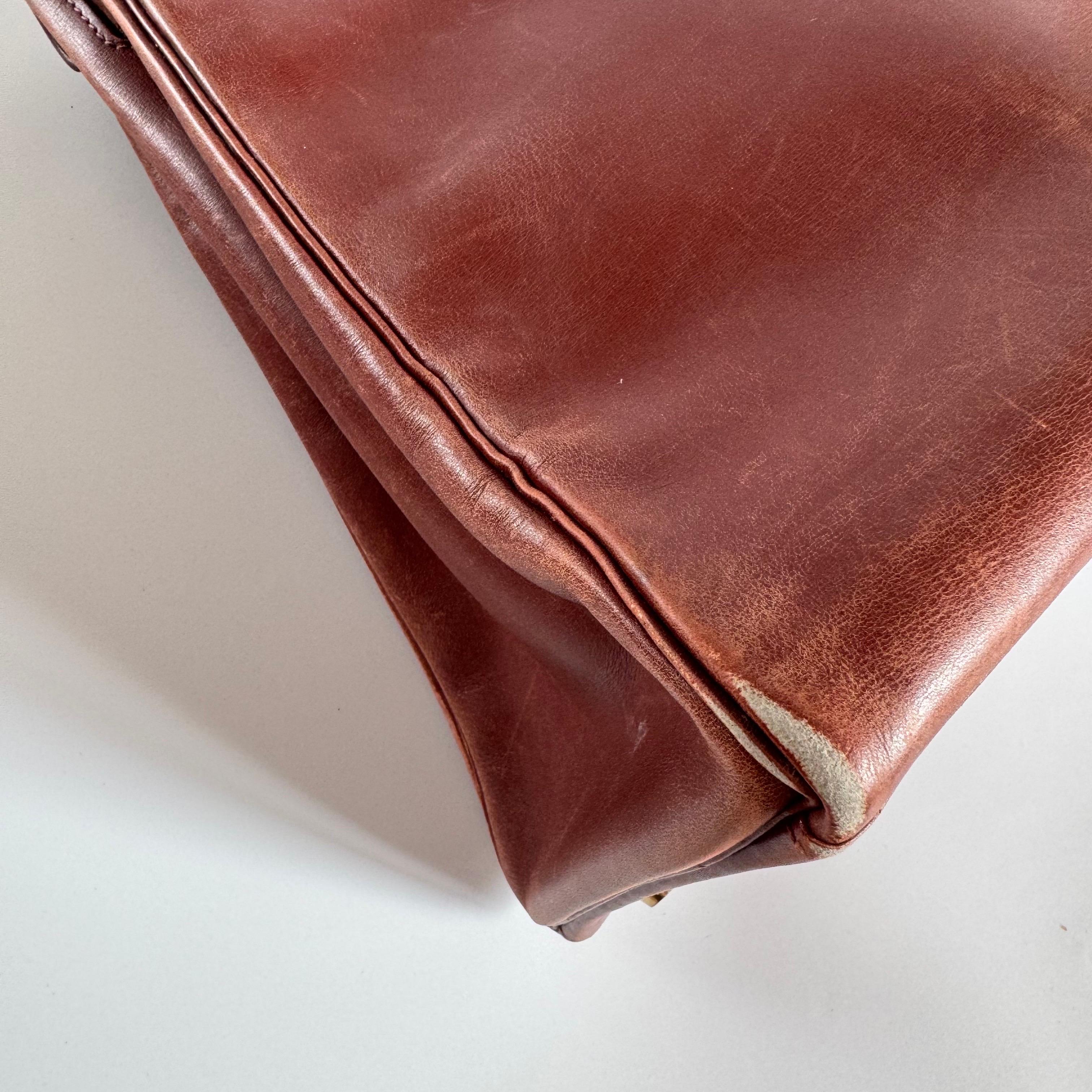 Hermes Kelly 35 Retourne Scatola Marrone Pelle di Vitello Hardware Oro in vendita 4