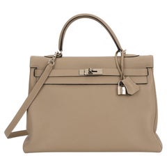 Hermès Kelly 35 Retourné Gris Tortorelle