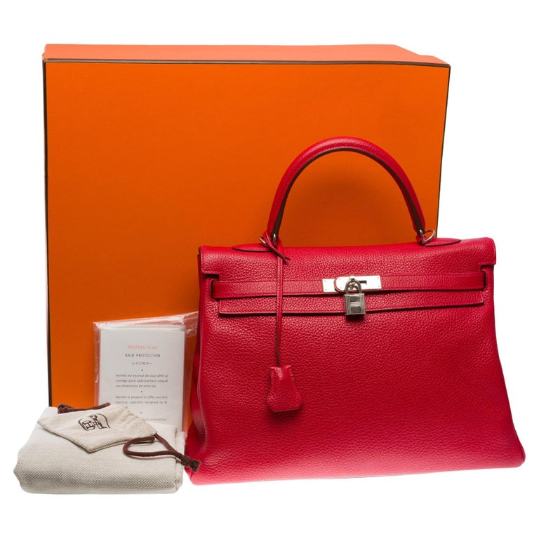 Exceptionnal and Rare Hermes Mini Kelly Bag 20 cm 2 ways Red Lizard Gold  Hdw at 1stDibs