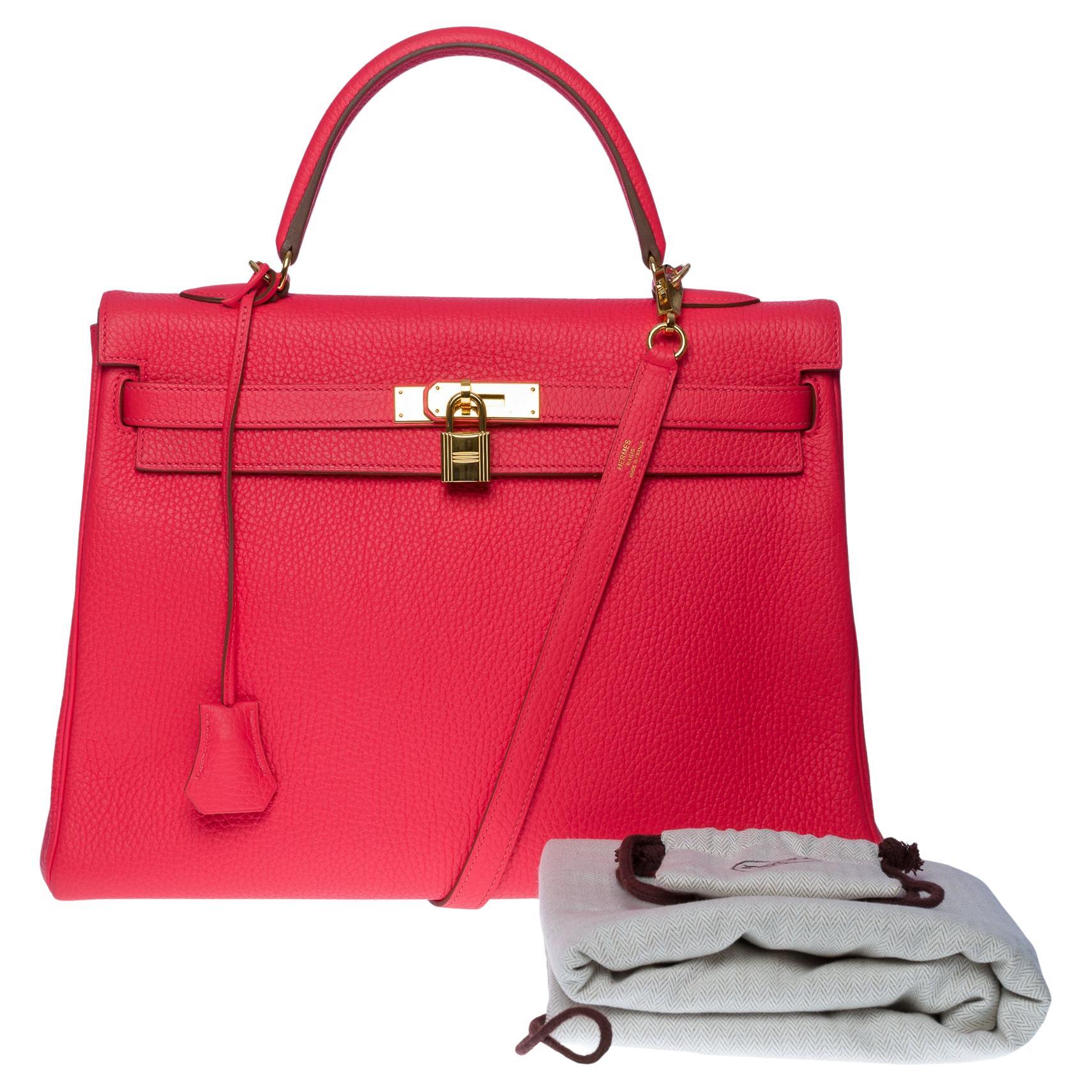Vintage Hermes Rodeo Handbag in Red Grained Leather at 1stDibs