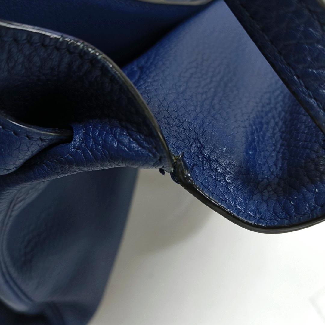 Hermes Kelly 35 Retourne Navy 7P Blue de Prusse Clemence Leather Palladium Hardw 5